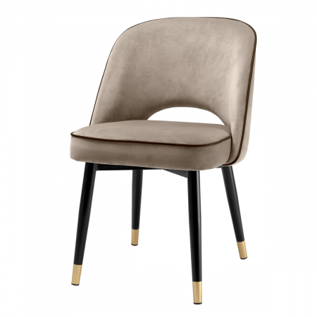 Scaun dining, Cliff Savona catifea greige, set de 2, Dims: W. 53 | D. 56 | H. 84 | SD. 42 | SH. 51.5  (CM) [1]