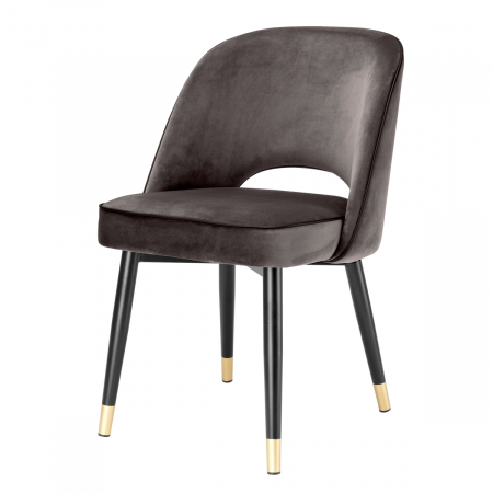 Scaun dining, Cliff Savona catifea gri set de 2 [1]