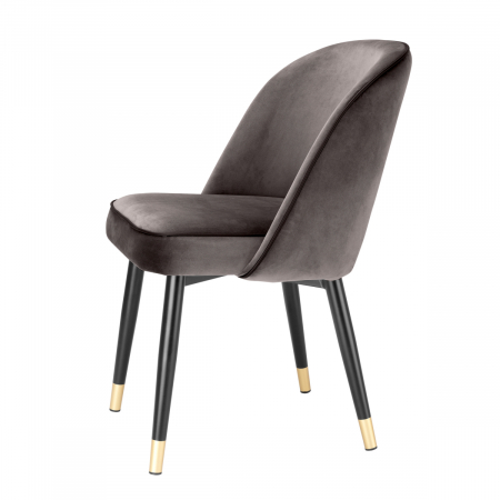 Scaun dining, Cliff Savona catifea gri set de 2 [4]