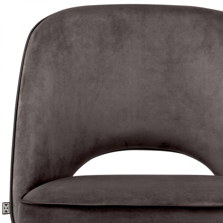 Scaun dining, Cliff Savona catifea gri set de 2 [5]