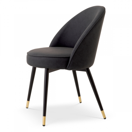 Scaun dining, Cooper din imitație de piele, gri set de 2 [3]