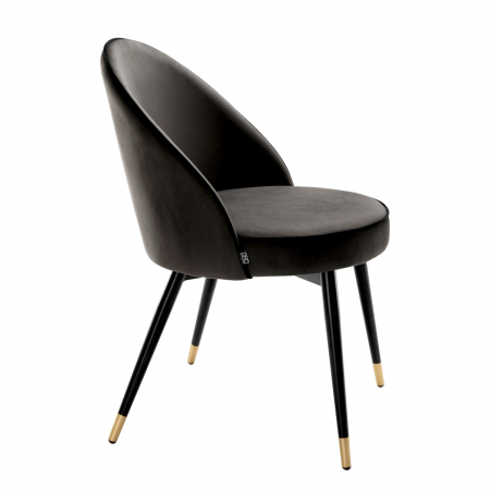 Scaun dining, Cooper Roche set de 2 catifea gri închis [4]