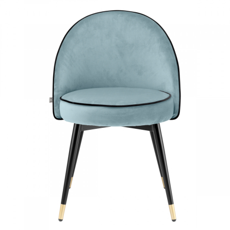 Scaun dining, Cooper Savona, set de 2 catifea albastra [2]