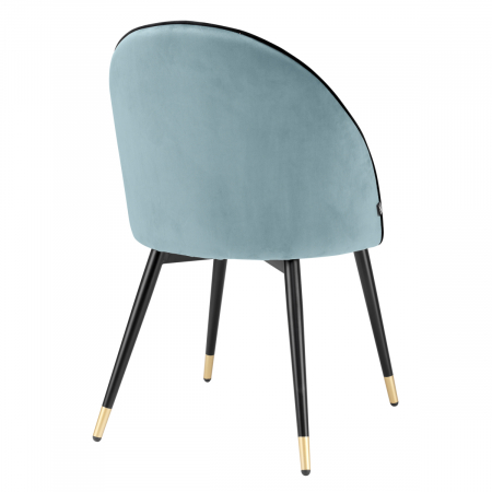 Scaun dining, Cooper Savona, set de 2 catifea albastra [3]