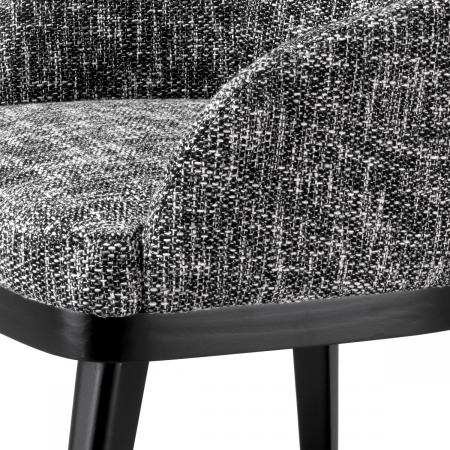 Scaun dining, Costa cu cotiera, cambon negru [4]
