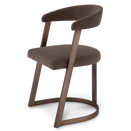 Scaun dining, Dexter, finisaj bronz, gri [3]