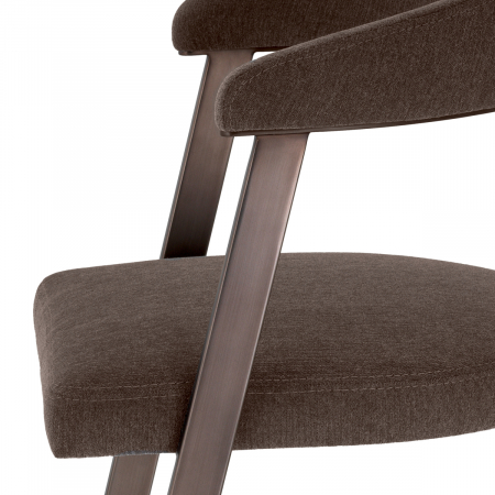 Scaun dining, Dexter, finisaj bronz, gri [6]