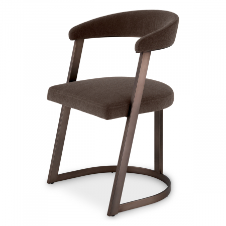 DINING - Scaun dining, Dexter, finisaj bronz, gri
