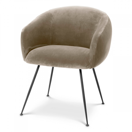 Scaun dining, Elbury Savona catifea greige  DINING - Scaun dining, Elbury Savona catifea greige