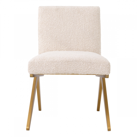 Scaun dining, Fico bouclé crem, Dims: W. 54.5 | D. 62 | H. 80 | SD. 44 | SH. 49  (CM) [2]