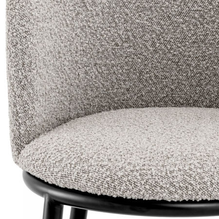 Scaun dining, Filmore bouclé gri set de 2 [4]