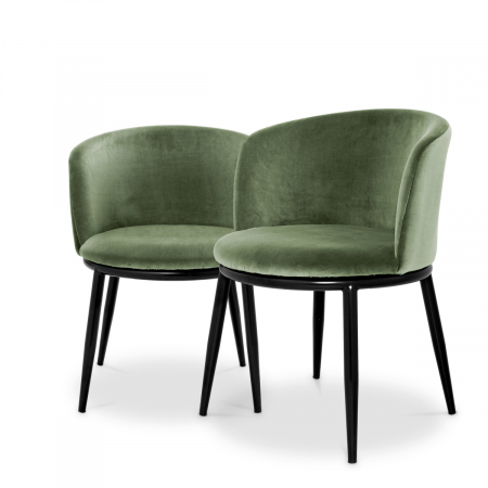 SALE % - Scaun dining, Filmore Cameron, verde deschis set de 2