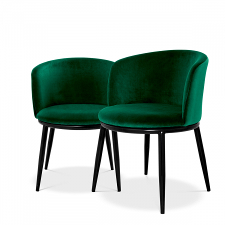 DINING - Scaun dining, Filmore Cameron, verde set de 2