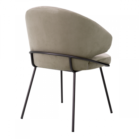 Scaun dining, Kinley Savona velvet greige [2]