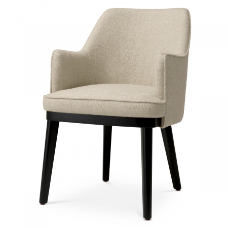 DINING - Scaun dining, Lavinia renato ecru, Dimensiuni: W. 55 | D. 64 | H. 84 | SD. 47.5 | SW. 41.5 | SH. 50 | AH. 64.5  