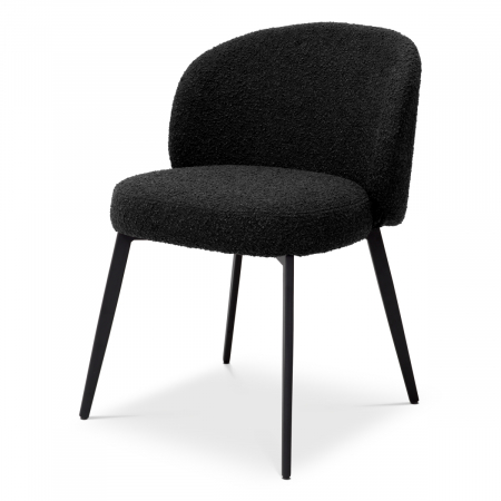 Scaun dining, Lloyd bouclé negru, set de 2 [1]