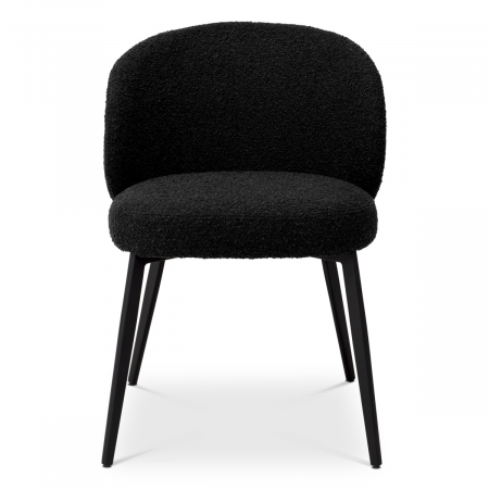 Scaun dining, Lloyd bouclé negru, set de 2 [2]