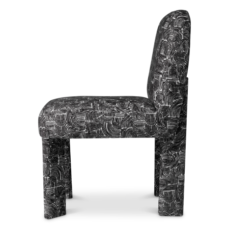 Scaun dining Magnus Solent alb-negru |W. 50 | D. 64 | H. 84.5 | SD. 47.5 | SH. 48 cm [2]