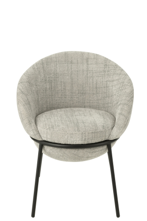 Scaun dining, metal, gri/negru [1]