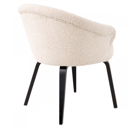 Scaun dining, Moretti bouclé cream, Dims: W. 65 | D. 65 | H. 74.5 | SD. 48.5 | SH. 52 | AH. 60  (CM) [2]