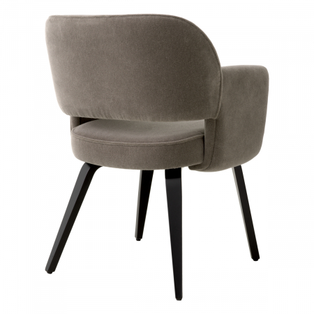 Scaun dining, Park Johnston, mohair maro, Dims: W. 62 | D. 61 | H. 80 | SD. 47 | SH. 46 | AH. 65.5  (CM) [2]