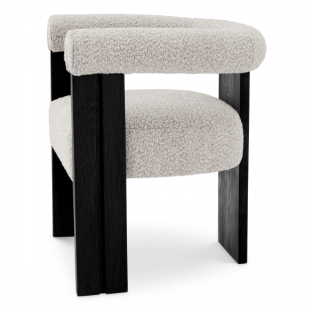 Scaun dining, Percy bouclé gri [2]