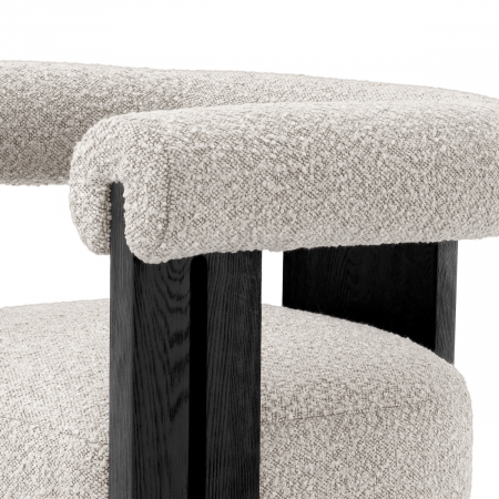 Scaun dining, Percy bouclé gri [4]