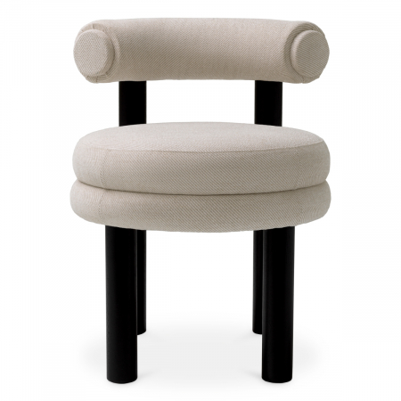 Scaun dining, Zoey Fisher Sand, Dims: L. 64 | W. 59 | H. 74 | SD. 49 | SH. 50  (CM) [1]