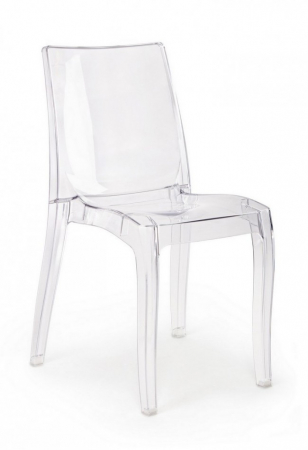 IN STOC - Scaun Drover, Policarbonat, Transparent, 50x54x84 cm