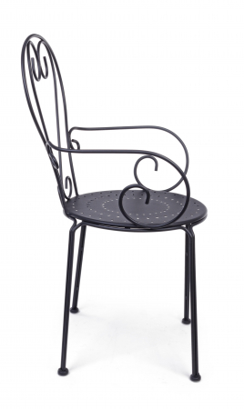 Scaun Etienne, Otel inoxidabil, Negru, 49x49x89 cm [6]