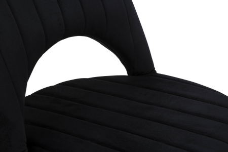 Scaun Flex, Lemn/MDF/Burete/Catifea/Fier, Negru/Auriu, 75x51x28 cm [3]