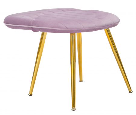 Scaun Flex, Lemn/MDF/Burete/Catifea/Fier, Roz/Auriu, 75x51x28 cm [2]