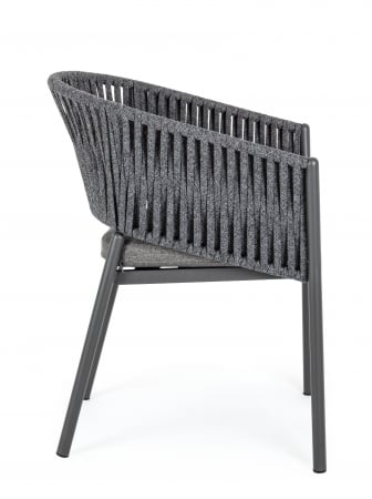 Scaun Florencia, Aluminiu, Negru, 60x60x80 cm [4]