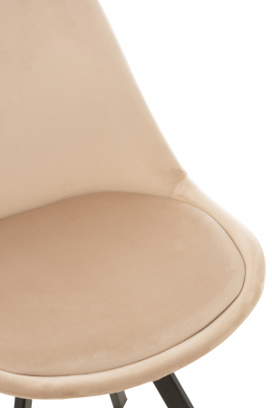 Scaun Helene, Textil/Metal, Bej/Negru, 55x49x84 cm [2]