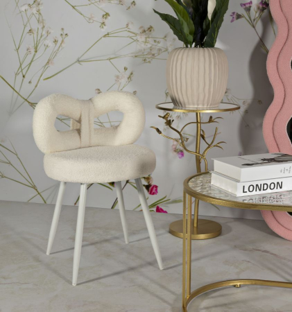 Scaun Ilary alb, ø 40x67 cm (inaltime sezut 46 cm) [8]