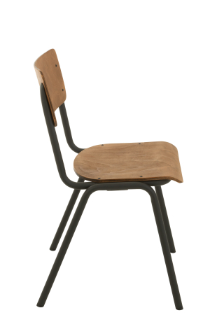 Scaun, Lemn/Metal Negru [2]