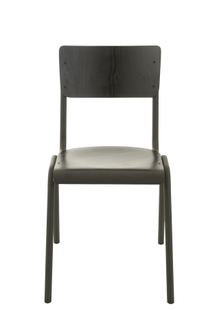 Scaun, Lemn/Metal Negru [1]
