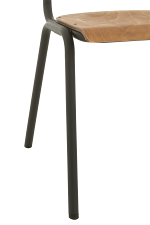 Scaun, Lemn/Metal Negru [4]