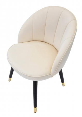 Scaun Loty, Lemn/MDF/Burete/Catifea/Fier, Crem/Auriu/Negru, 61x60x45 cm [6]