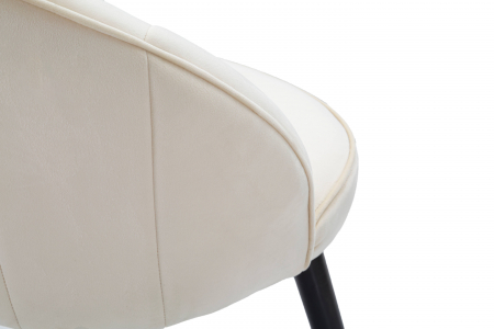 Scaun Loty, Lemn/MDF/Burete/Catifea/Fier, Crem/Auriu/Negru, 61x60x45 cm [4]