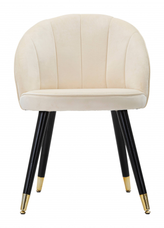 Scaun Loty, Lemn/MDF/Burete/Catifea/Fier, Crem/Auriu/Negru, 61x60x45 cm [1]