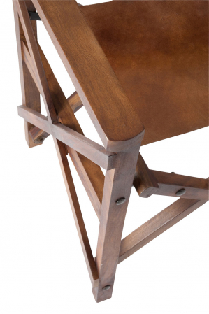 Scaun, Lemn/Piele, Maro, 57x59.5x90 cm [4]