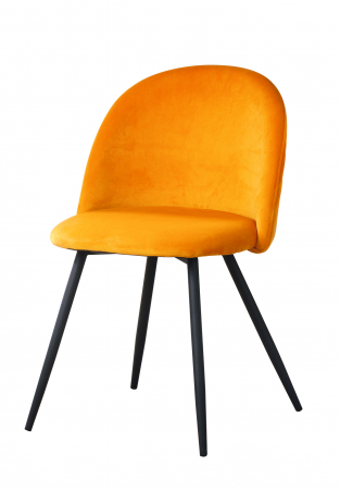 SALE % - Scaun MERAN, cadru metal, galben, 45x79.5x44 cm