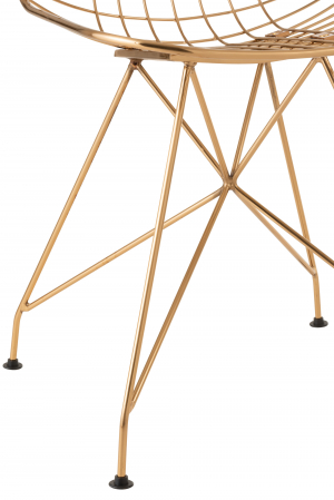 Scaun, Metal, Auriu, 44x52x84 cm [5]