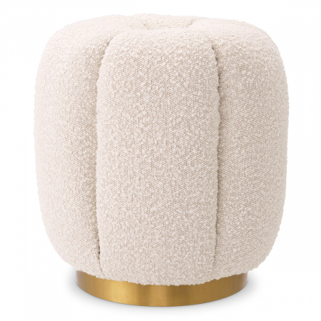 DINING - Scaun Orchanic bouclé crem, Dims: Ø 40 | H. 45  (CM)