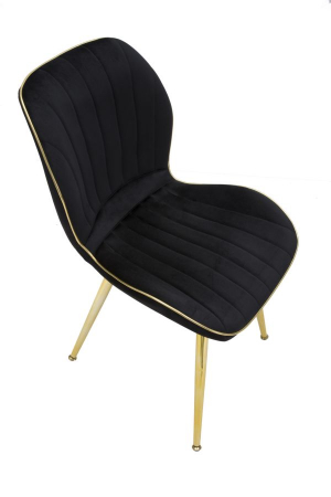 Scaun, PARIS, negru/auriu set 2 buc cm 46x58x77 [3]