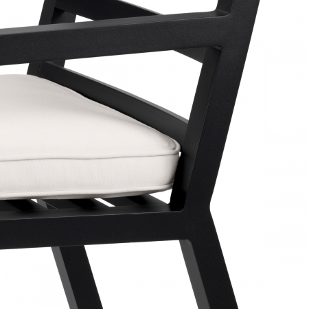 Scaun pentru exterior, Delta, textil sunbrella neagru [6]