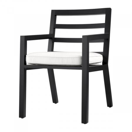 Scaun pentru exterior, Delta, textil sunbrella neagru [4]