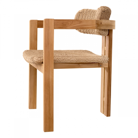 Scaun pentru exterior, Donato teak natur, Dims: W. 60 | D. 53 | H. 77 | SD. 48 | SH. 45 | AH. 69  (CM) [4]