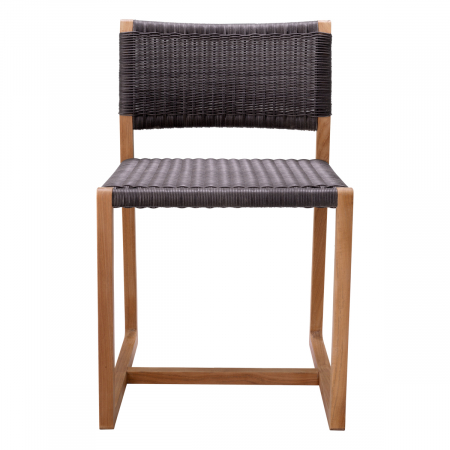Scaun pentru exterior, Griffin teak, natur /gri, Dims: W. 48 | D. 58 | H. 78.5 | SD. 46 | SH. 49.5  (CM) [1]